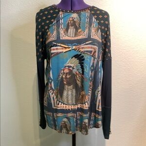 Desigual Multicolor Graphic Long Sleeve Top